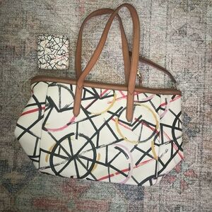Fossil Bicycle Canvas bag with wallet